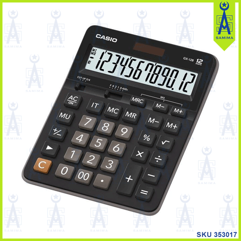 CASIO GX-12B-BK 12 DIGIT TWO WAY POWER CALCULATOR