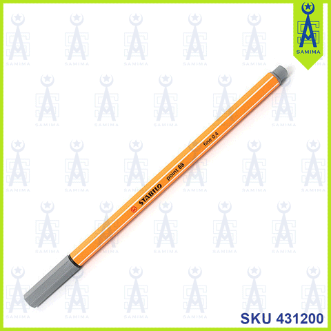 STABILO POINT FINE 0.4 DARK GREY PEN 88/96