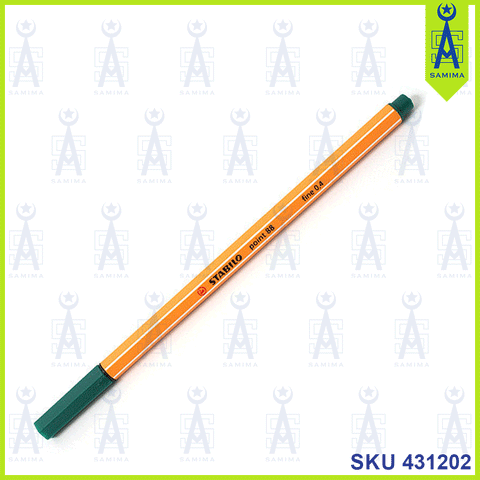 STABILO POINT FINE DARK GREEN PEN 88/53