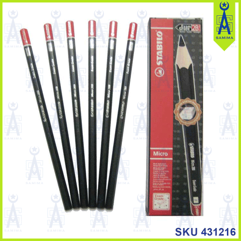 STABILO TRIO PENCIL EXAM GRADE 2B 6'S 283/2B