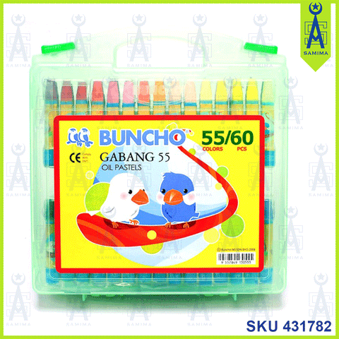 BUNCHO GABANG 55 COLOURS /60 PCS  OIL PASTELS