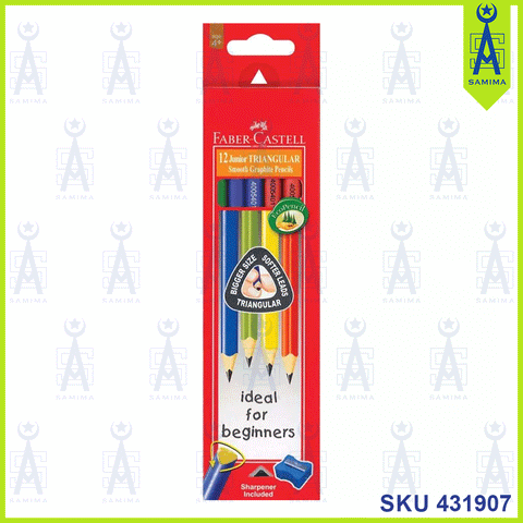 FABER CASTELL TRIANGULAR PENCIL 12 JUNIOR GRIP