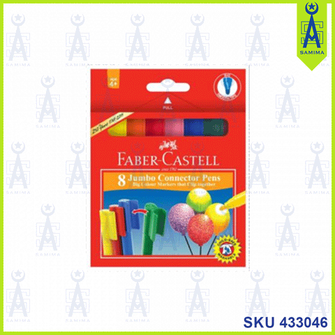 FABER CASTELL 662000 JUMBO CONNECTOR PEN 8 'S