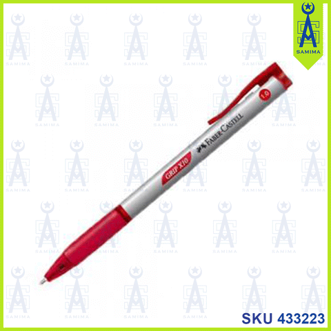 FABER CASTELL BALL PEN GRIP X10 1.0 MM RED 547622