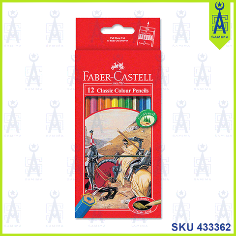 FABER-CASTELL CLASSIC COLOUR PENCIL 12'S 115852