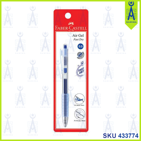 FABER CASTELL AIR GEL FAST DRY BALL PEN 0.5MM BLUE