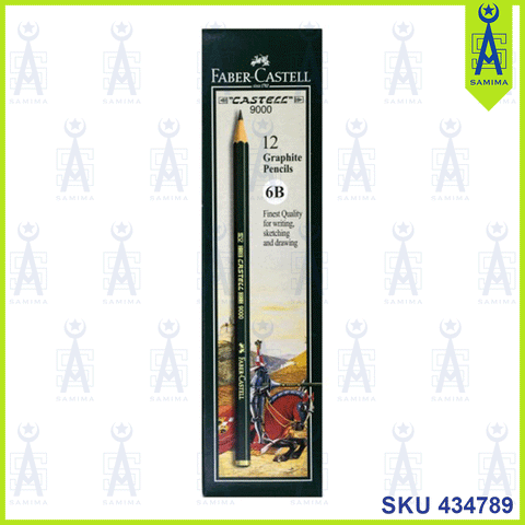 FABER CASTELL 9000 PENCIL 12'S 6B