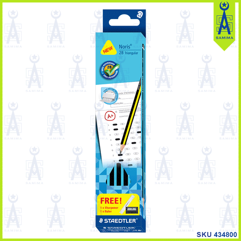 STAEDTLER NORIS PENCILS 12'S+RULER & SHARP BLUE