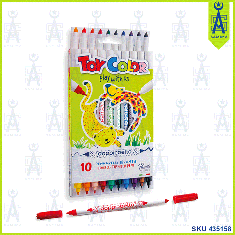 TOY COLOR DOPPIOBELLO FIBRE PENS 10'S