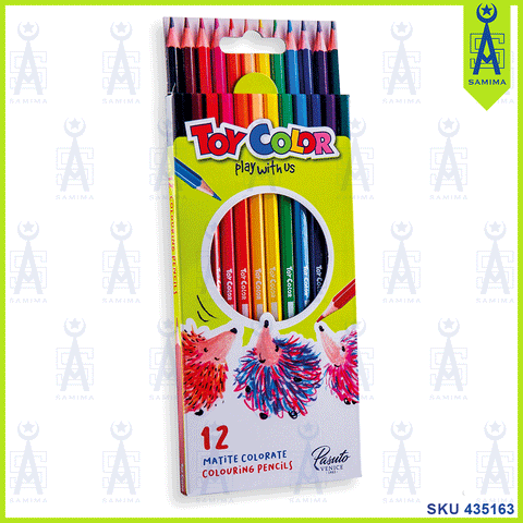 TOY COLOR WOODEN HEXAGONAL PENCILS 12'S