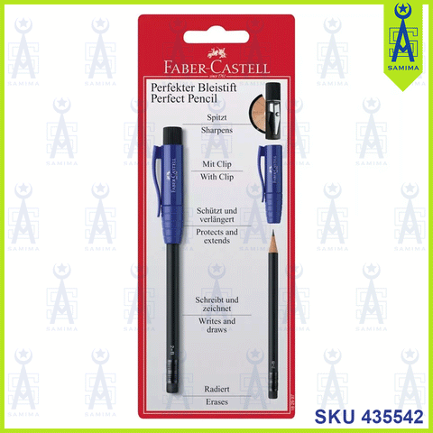 FABER CASTELL PERFECT PENCIL + SHARPENER ASST COLOR