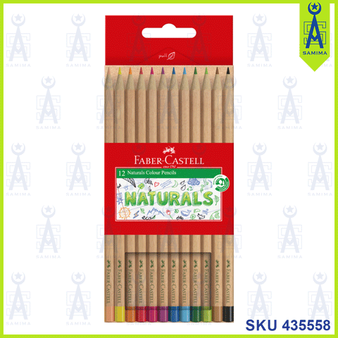 FABER CASTELL 115012 NATURALS COLOUR PENCILS 12'S