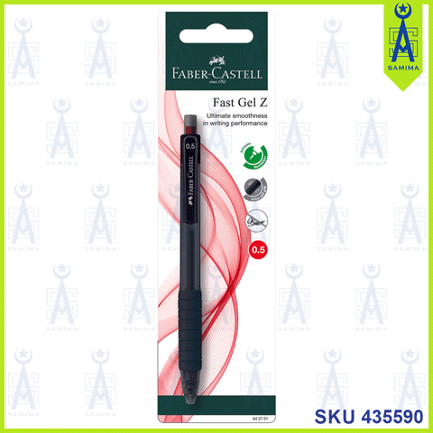 FABER CASTELL FAST GEL Z BALL PEN 0.5MM RED