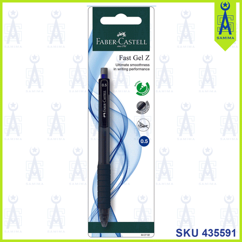 FABER CASTELL FAST GEL Z BALL PEN 0.5MM BLUE