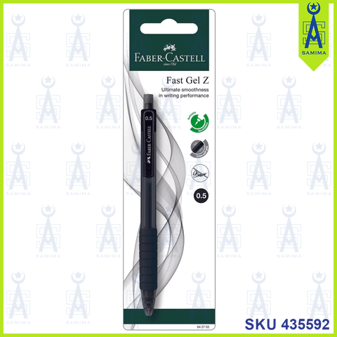 FABER CASTELL FAST GEL Z BALL PEN 0.5MM BLACK