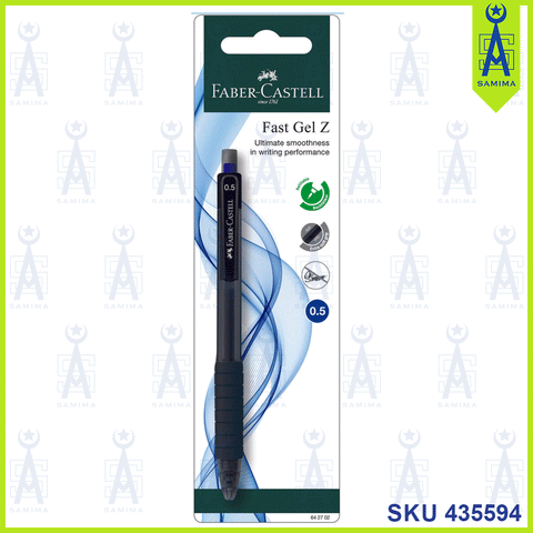 FABER CASTELL FAST GEL Z BALL PEN 0.5MM BLUE