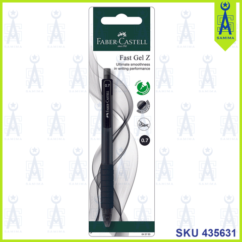 FABER CASTELL FAST GEL Z BALL PEN 0.7MM BLACK