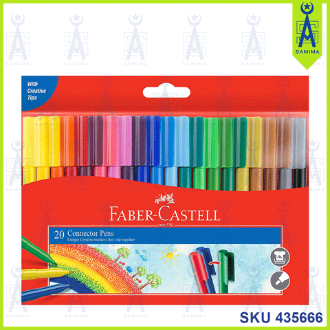 FABER CASTELL 155542 NEON PASTE CONNECTOR PEN 20'S