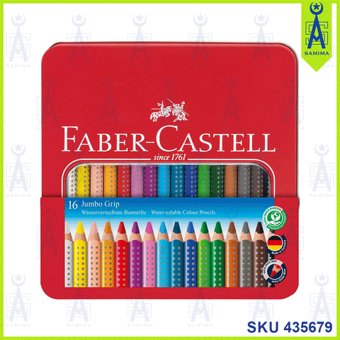 FABER CASTELL 110916 JUMBO GRIP COLOUR PENCILS 16'