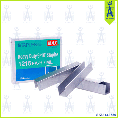 MAX Heavy Duty Stapler 9/16" Staples 1215 FA-H (23/15) - 1,000 staples