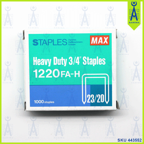 MAX HEAVY DUTY 3/4” STAPLES 1220 FA-H (23/20)