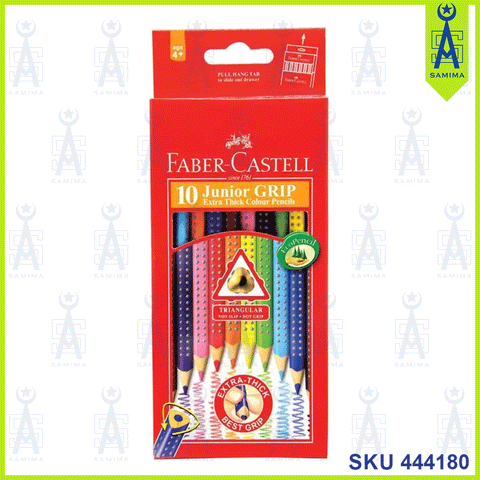 FABER-CASTELL 10 JUNIOR GRIP COLOUR PENCILS