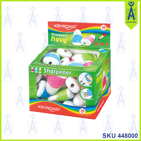 KEYROAD 1-HOLE SHARPENER W/ERASER KR971077