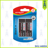 KEYROAD BLACK ERASER  B/CARD  KR971491 2'S / CARD