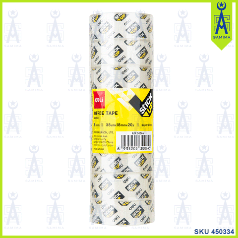 DELI E30064 STICK UP OPP OFFICE TAPE 18MMX20Y 8'S