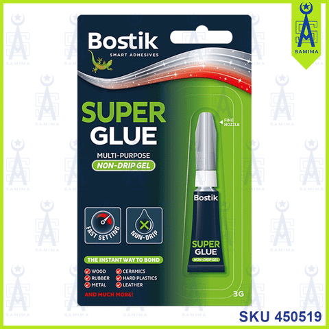 BOSTIK SUPER GLUE MULTI PURPOSE GEL 3G