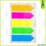DELI EA10602 INDEX TABS 43 X 12MM 5 COLOURS