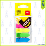 DELI EA10602 INDEX TABS 43 X 12MM 5 COLOURS