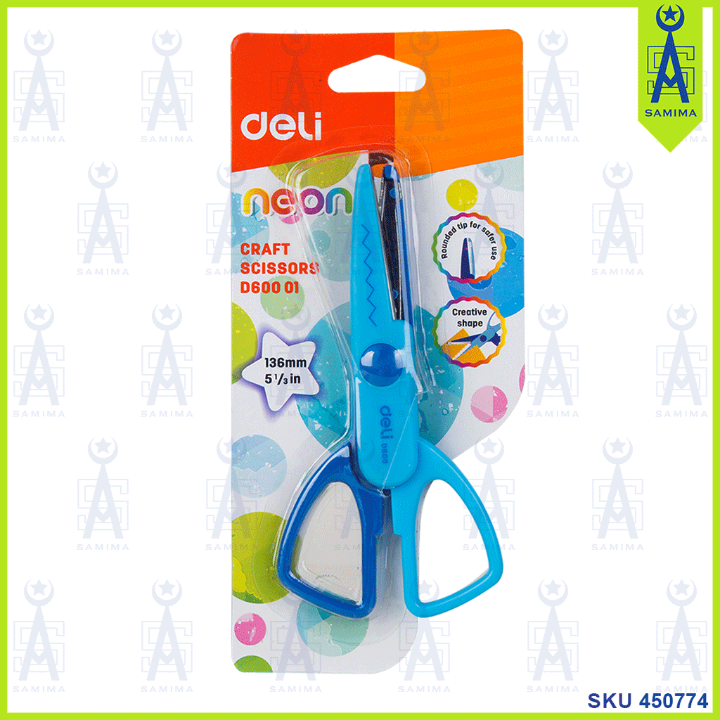 Deli Craft Safety Scissors - Plastic-Covered Stainless Steel Blade, Assorted Colors - View #2