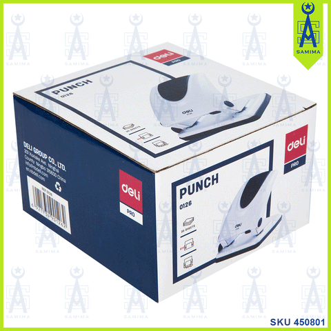 DELI E0126 PRO 2-HOLE PAPER PUNCH 35 SHEETS 6MM
