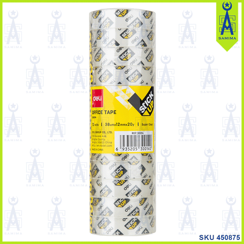 DELI E30014 STICK UP OPP OFFICE TAPE 12MMX20Y 12'S