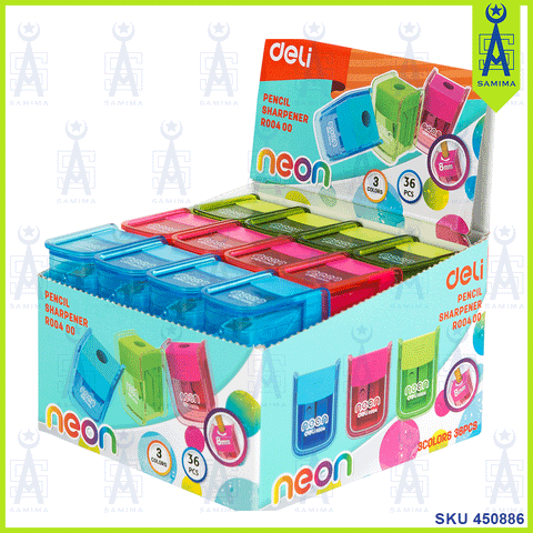 DELI ER00400 NEON PENCIL SHARPENER