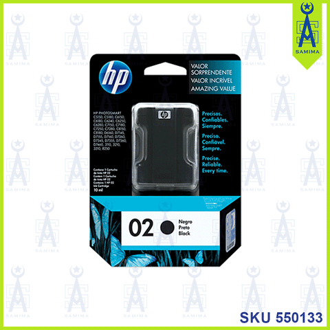 HP 02 BLACK INK CARTRIDGE