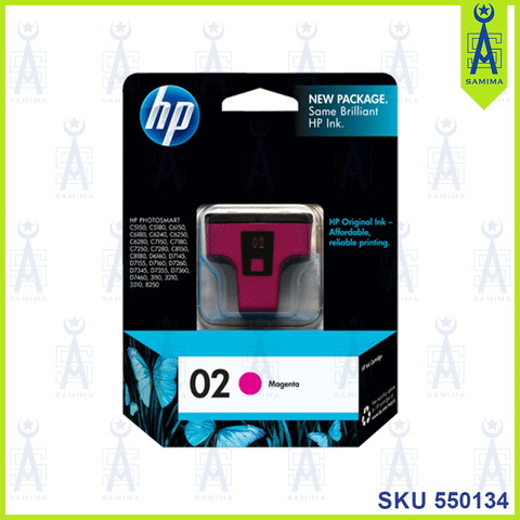 HP 02 MAGENTA INK CARTRIDGE