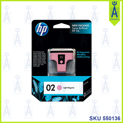 HP 02 LIGHT MAGENTA  INK CARTRIDGE