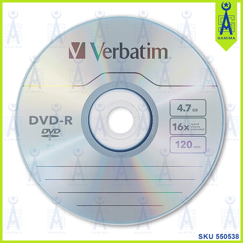 VERBATIM AZO DVD-R 4.7GB 16X 120MIN 3' S/ PKT