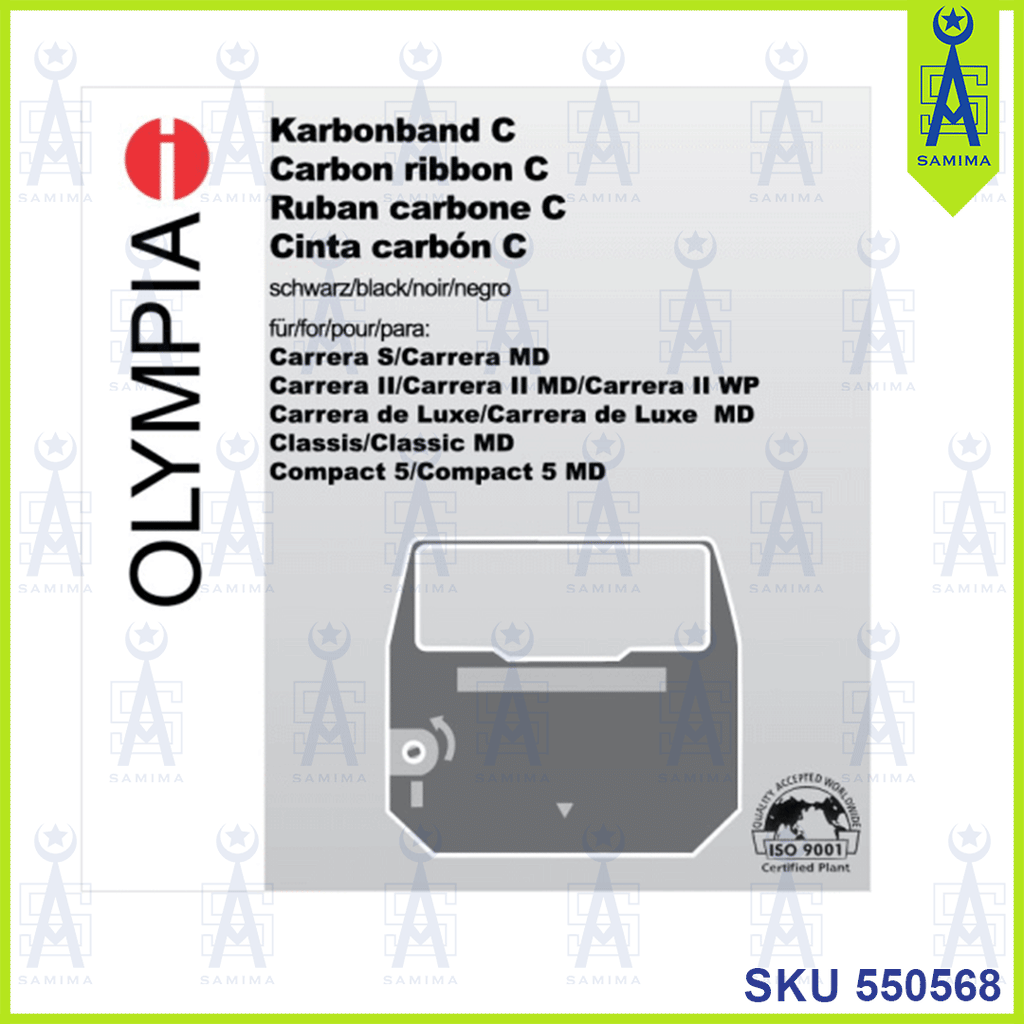 vhbw Kleurlint tape geschikt voor Olympia Carrera de Luxe naaldprinter, bonprinter zwart vhbw Kleurlint tape geschikt voor Olympia Carrera de Luxe naaldprinter, bonprinter zwart