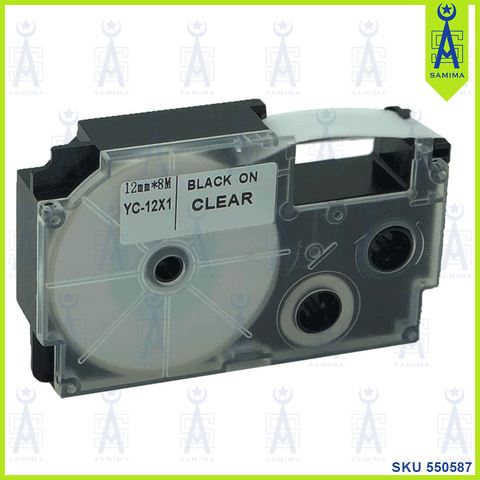 CASIO EZ-LABEL PRINTER TAPE CRT 12MM XR-12XI CLEAR
