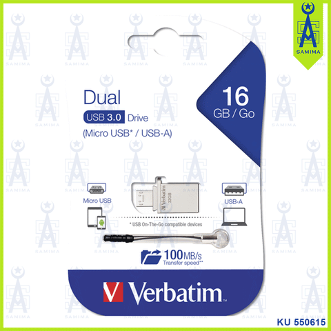 VERBATIM DUAL MICRO USB-USB A 16 GB OTG