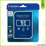 VERBATIM 1TB BLUE PORTABLE EXTERNAL HARD DRIVE