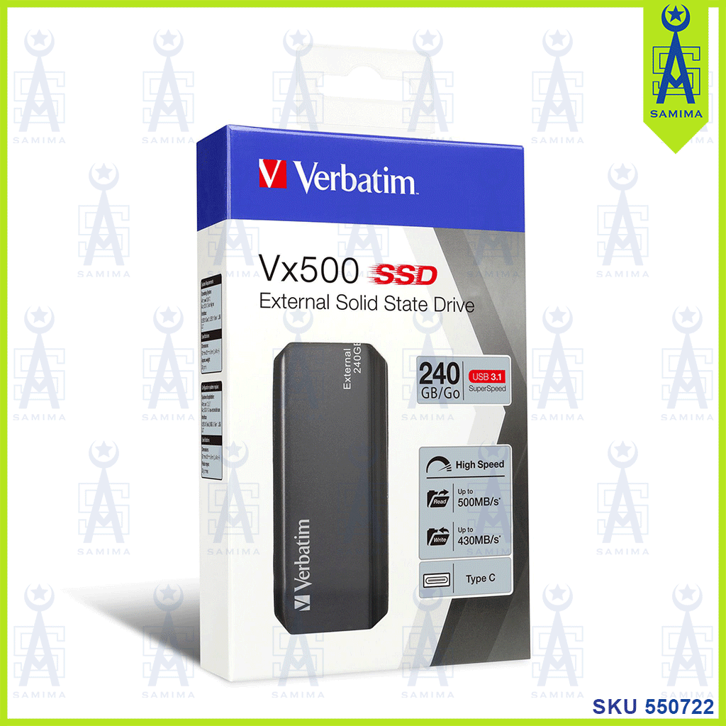 VERBATIM VX500 SSD 240GB EXTERNAL SOLID STATE DRIVE – Samima