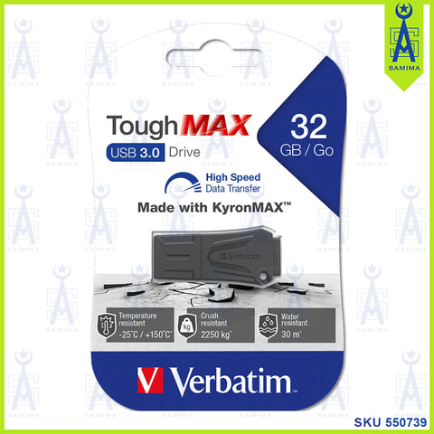 VERBATIM TOUGH MAX USB 2.0, 3.0  32GB PENDRIVE