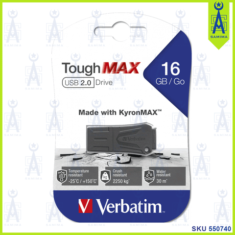 VERBATIM TOUGH MAX USB 2.0 16GB PENDRIVE 49330