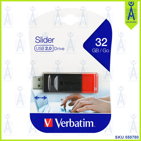 VERBATIM SLIDER USB 2.0 32GB PENDRIVE 65926