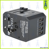 VERBATIM UNIVERSAL TRAVEL ADAPTER+4 USB PORT 65686