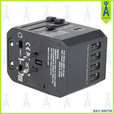 VERBATIM UNIVERSAL TRAVEL ADAPTER+4 USB PORT 65686